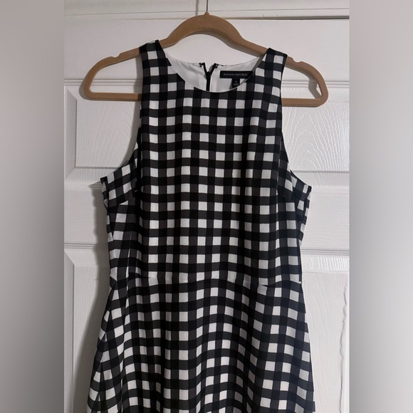 Black and White Checkered Women's Dress - Picture 2 of 3
